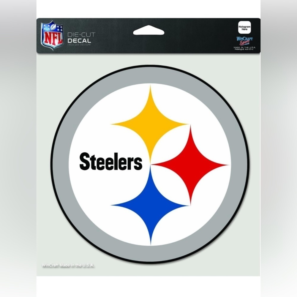 NEW - Wincraft Pittsburgh Steelers Decal 12x12 Die Cut Color